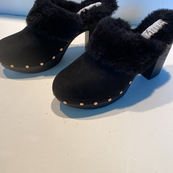 NWT Rouge Helium Black Platform Chunky Heels - Picture 5 of 9